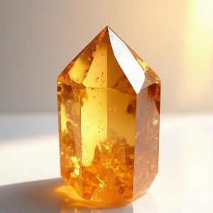 Raw Citrine Point – Natural Golden Crystal