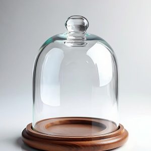 Glass Display Dome with Wooden Base