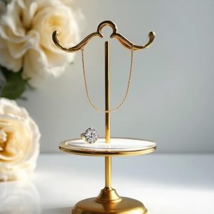 Jewelry Display Stand – Brass & Acrylic
